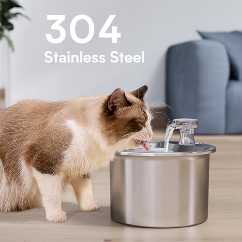 Fuente para agua para gato acero inoxidable 304 2L miniatura 2