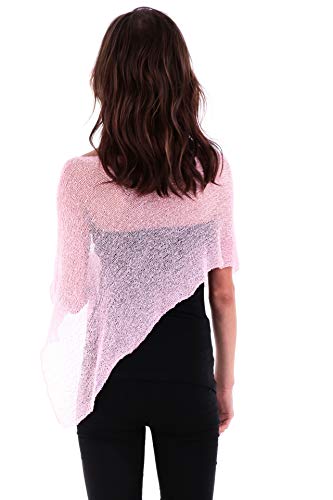 Image of SHU-SHI Womens Sheer Knit Poncho Shrug Lightweight Cover Up One Size Fits Most