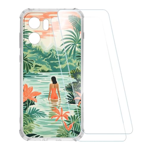 ESACMOT �v�����g�P�[�X + 2�������K���X�t�B���� OnePlus Ace 6 Ultra 5G �Ƃ̌݊�������, �Ռ��z���\�t�g�J�o�[ HD�N���A (�j������)