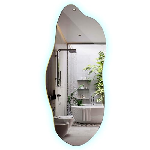 🖼️ Design elegante e originale: Con la sua forma irregolare e unica, questo specchio aggiunge carattere al bagno, crea un’atmosfera accogliente in camera da letto e offre funzionalità nel corridoio.