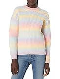 Cable Stitch Women's Ombre Space-Dyed Crewneck Sweater Rainbow Ombre Medium