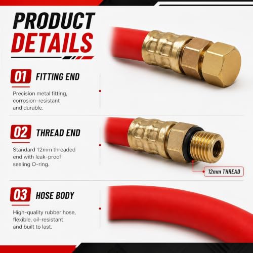 Image of HON1012 HON1412 12mm Oil Drain Hose for Honda GX Engines, 2 Pack | 12mm oil drain hose fits for Honda GX240 GX270 GX340 GX360 GX390 and GC160 small engines; 2-pack replacement drain tubes