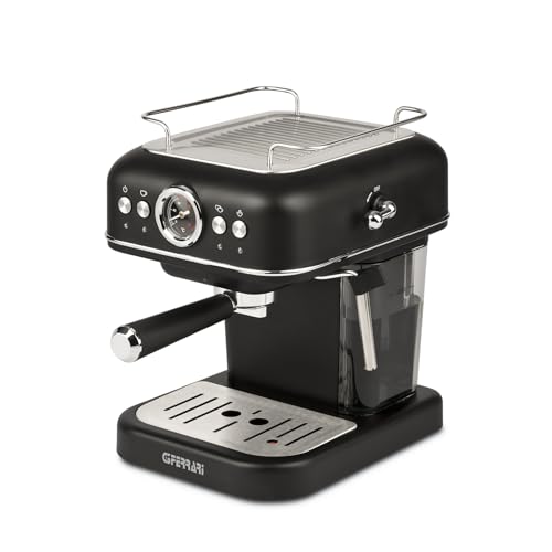 G3 Ferrari G10188 Alchimia Macchina da Caffè Espresso, 15 Bar, Compatibile con Cialde e Caffè in Polvere, Cappuccinatore, 3 Filtri INOX, Serbatoio 1.2L, Funzione Standby e Sleep, Scaldatazze