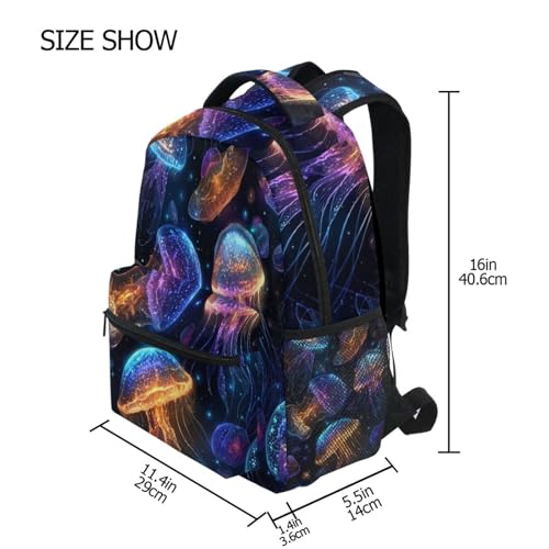Colorful Jellyfishes Pattern Boys Girls Kids School Backpacks Bookbag, School Bag Travel Backpack Daypack4