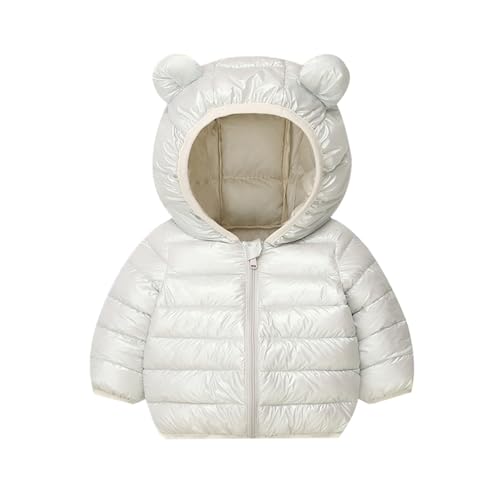 Winter Coats for Kids Boys Girls Light Warmth Shiny Puffer Jacket Cute Comfy Bear Ears Hooded Toddler Outerwear