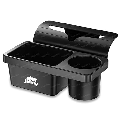 ジムニー 車のドアオーガナイザー 車ドア 窓 サイド吊り下げトレイ ジムニー JB64 JB74 車用カップホルダートレイ 車内吊り下げ収納ボックス 軽自動車 普通車 後部座席 収納ボックス 車用多機能携帯電話収納ホルダ 小物入れ 車内整理用品 (1個)