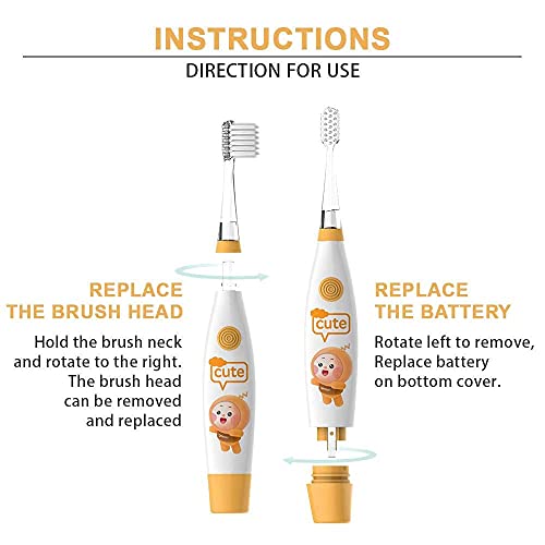 image for yuantongshun Kids& Baby Toothbrush Electric Sonic Battery Powered with