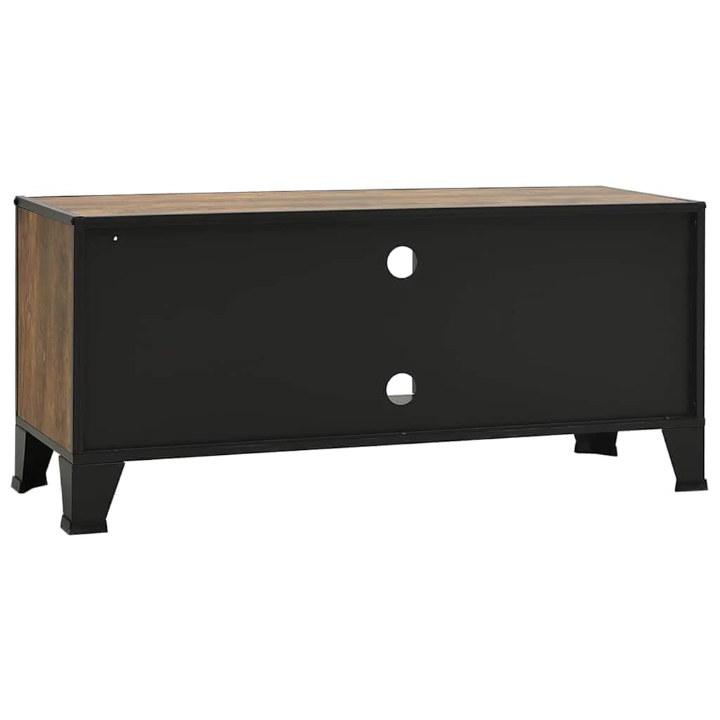 Mobile TV rustico marrone 105 x 36 x 47 cm in metallo MDF