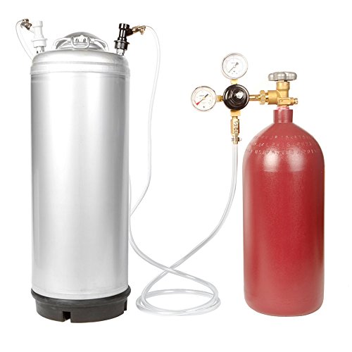 Beverage Elements Nitro Coffee Cold Brew Coffee Keg Kit - 5 Gallon Keg, 40 cu ft Nitrogen Tank, Tap, All Accessories