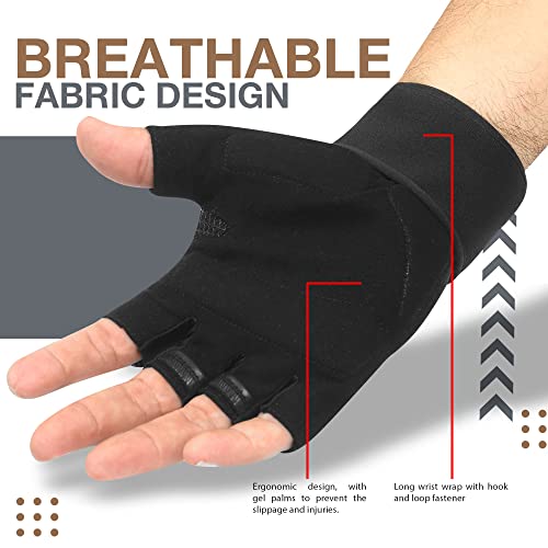 Oxdao Workout Weightlifting Gym Gloves For Men & Women With Wrist & Full Palm Protection, For Weight Lifting, Powerlifting, Training, Fitness, Hanging, Pull Ups… #TOP3