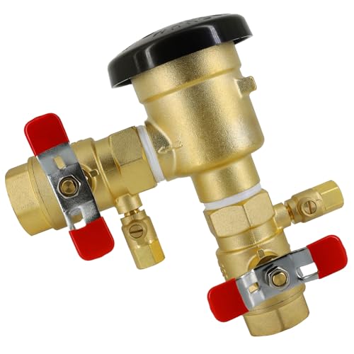 1' 720A 1-720A Pressure Vacuum Breaker Assembly,Brass Irrigation Backflow Preventer Valve for Lawn...