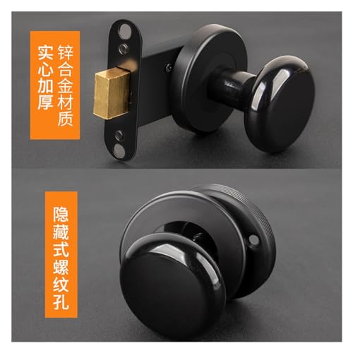 Serrure à bille noire brushed de haute qualité en zinc robuste - 7