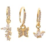 MUCKLILY Lot de 3 Anneaux de Nez en Acier Inoxydable Cristaux Bijoux de Piercing de Nez Pendants Taille 5 7 9 MM Adaptés pour Soirées et Occasions Spéciales