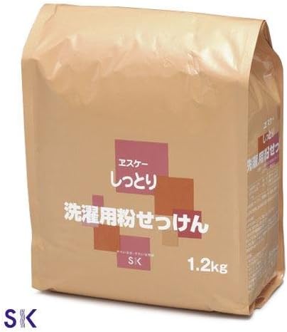 エスケー石鹸 しっとりシリーズ 洗濯用粉せっけん　詰替え用1.2kg&times;6
