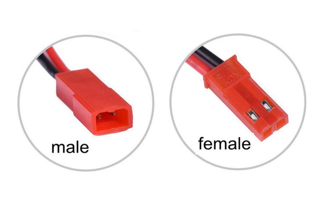 EBoot Lot De 10 Paires De Connecteurs JST 20 AWG à 2 Broches