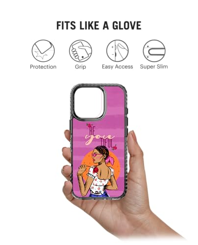 Image of DailyObjects Be You Tiful Stride 2.0 Magnetic Case Cover Compatible with iPhone 16 Pro Max | Wireless Charging Slim Back Cover | 2 Layer Edge Protection & Shockproof