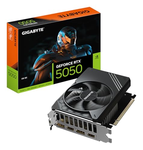 GIGABYTE GeForce RTX 5050 D6 8G Scheda Grafica - 8GB GDDR6, 128bit, PCI-E 5.0, 2572MHz Frequenza core, 2 x DP, 2 x HDMI, NVIDIA DLSS 4, GV-N5050D6-8GD - Scheda video