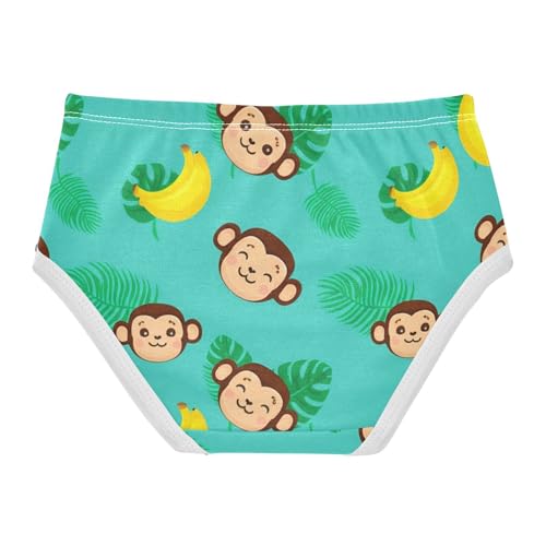 Fancy Toddler Underwear Custom 2t Cotton Cute Panties Girl Cute Cartoon Monkey Blue Kids Briefs Undies2