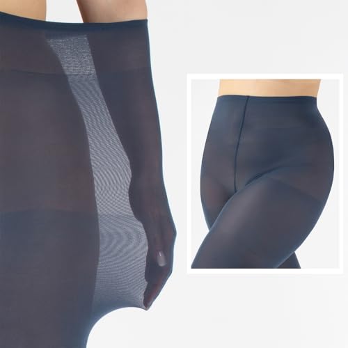 Image of CALZITALY Plus Sizes Anti-Chafing Opaque Tights | 60 DEN | L - 4XL | Black | Italian Hosiery