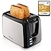 Produktbild Gemlux Edelstahl Toaster 2 Scheiben  Toaster mit Breiten Schlitzen, 7 Bräunungsstufen mit Brot Auftauen, Aufwärmen und Abbrechen Funktionen, Herausnehmbares Krümelfach, Silber/Schwarz, GL-T2BLACK