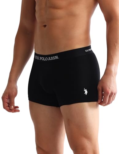 Image of U.S. Polo ASSN. Mens OET13 Anti Microbial Solid Underwear Trunks - Pack of 3