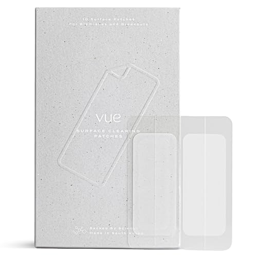 Vue Surface Clearing Patches - Large Pimple Patches for Face & Body Hydrocolloid Acne Patch for Clusters Breakouts and Oil Control Gentle for Sensitive Skin (10-Count)