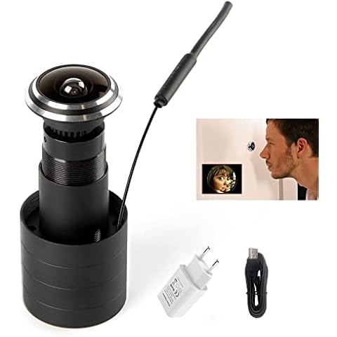 Syuantech Tuya Smart Life HD 1080p Door Eye Hole Camera WiFi Connect Mini Home Security Surveillance CCTV Peephole Camera 1.78mm Fisheye Lens DC 5V Cover
