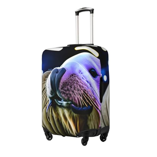 Walrus Print Luggage Suitcase Cover Protector Luggage Washable Covers With Concealed Zipper2