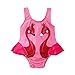 Baby Beach Outfits Baby Summer Fashion Toddler Kids Swimwear Print Girls Clothes One-Piece Ruched (Hot Pink, 0-6 Months)