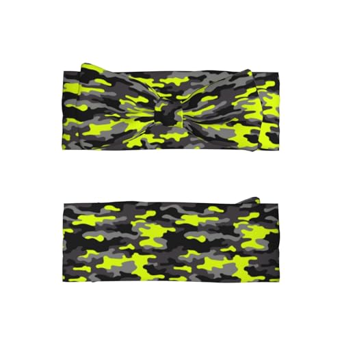 Green Grey Camouflage Print Baby Girl Bows Headbands Baby Girls Newborn Headbands Infant Toddlers 0-6 Months2