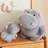 AQCQDQ Nilpferd Plüschtier, Kuscheltier, Stofftier, Plüsch Spielzeug, Weiche Flauschige Schmusekissen, Kinderzimmer Deko, Wurfkissen, Geschenke (12cm)