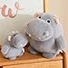 AQCQDQ Nilpferd Plüschtier, Kuscheltier, Stofftier, Plüsch Spielzeug, Weiche Flauschige Schmusekissen, Kinderzimmer Deko, Wurfkissen, Geschenke (12cm)