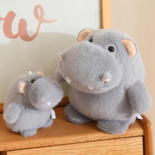 AQCQDQ Nilpferd Plüschtier, Kuscheltier, Stofftier, Plüsch Spielzeug, Weiche Flauschige Schmusekissen, Kinderzimmer Deko, Wurfkissen, Geschenke (12cm)