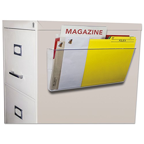 Storex 70325U06C Unbreakable Magnetic Wall File, Letter/Legal, 16 x 7, Single Pocket, Clear