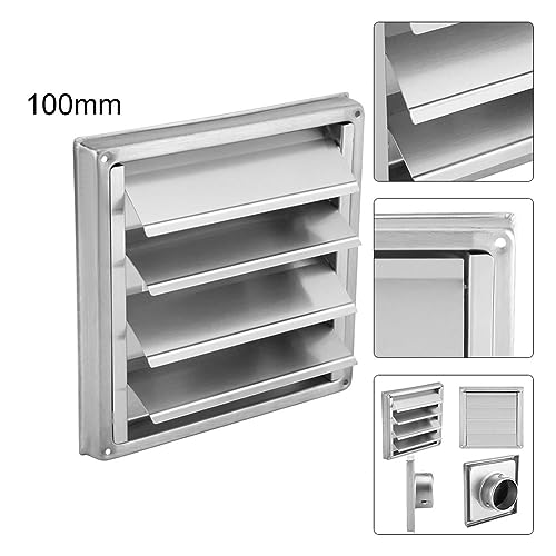 Ventilación de pared exterior cuadrada en acero inoxidable con salida ajustable para cocina y baño miniatura 4