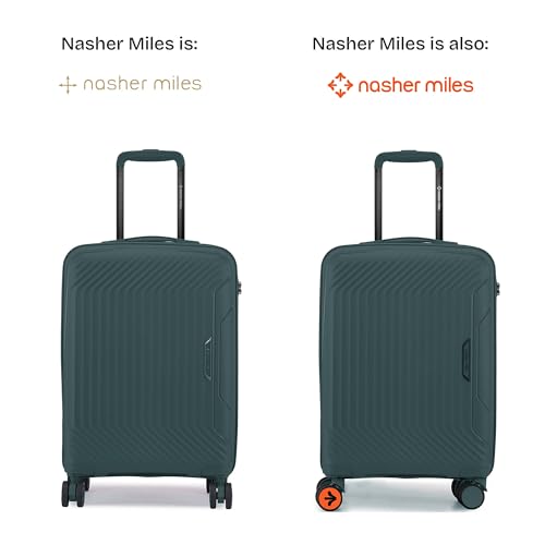 Image of Nasher Miles Coorg Hard-Sided Polypropylene Cabin Luggage 20 inch | 55cm | 8 Wheels Small Trolley Bag for Travel | Suitcase (Olive Green)