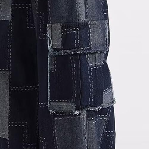 Men's Baggy Jeans Wide Leg Hip Hop Casual Streetwear Denim Pants Skater Loose Fit Trousers3