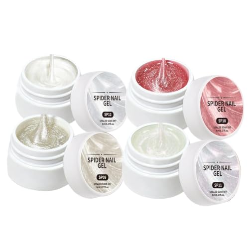 Gel de araña para uñas elástico UV de 8 ml para diseño de manicura líneas precisas