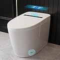 DeerValley Smart Bidet Toilet, One Piece Bidet Toilet for Bathrooms, Toilet with Auto Open/Close Lid, Heated Seat, Warm Dryer, Foot Sensor Operation, LED Display, Remote Control, DV-1S0159-V3 Premium