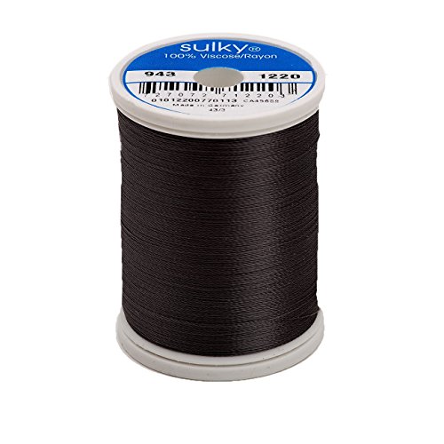 Hilo rayón 2 hebras 40wt Sulky 850 yd gris carbón miniatura 1