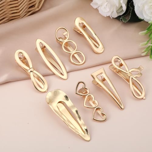 Clip de cabello dorado pequeño pack 8 piezas miniatura 6