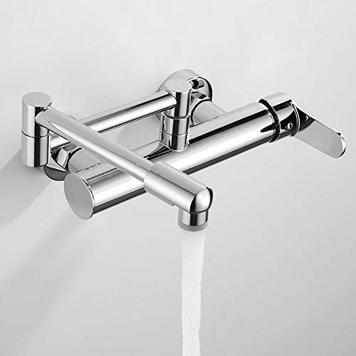 Robinet mural pliable pour évier de cuisine eau chaude et froide