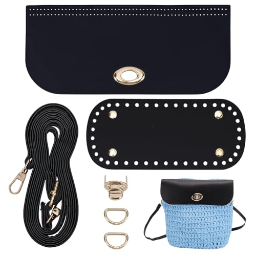 Accessoires de fabrication de sacs au crochet pour creer votre sac de plage ou sac de ville noir