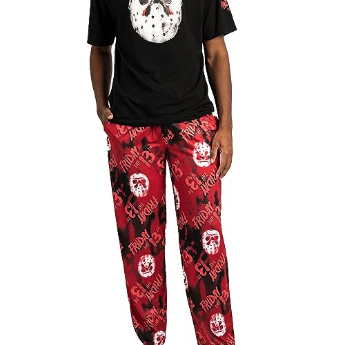 Bioworld Friday The 13th Jason Mask Men's 2-Pack Pajama Set3