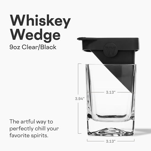 Corkcicle Whiskey Wedge - Premium Old Fashioned Glass with Silicone Ice Mold - For Bourbon, Scotch, & Spirits - Great Gift for Dad - Perfect for the Holidays - 9 oz3