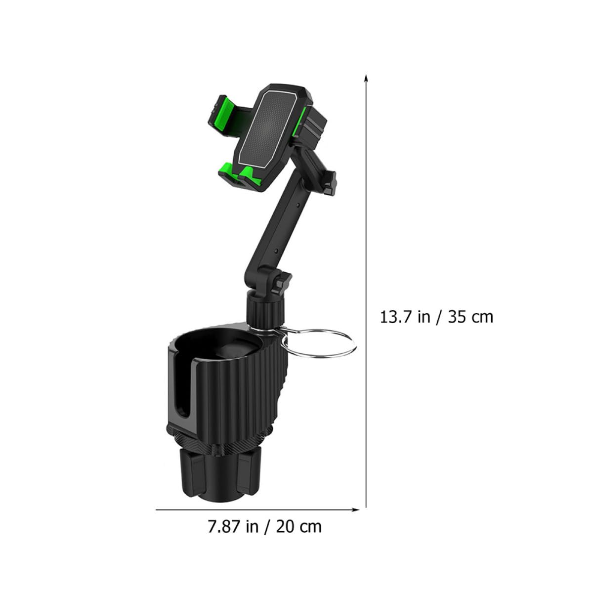 Toddmomy Soporte y Portavasos para Coche de Abs Resistente, Base Ajustable Giratoria 360°, Portavasos Profundo para Bebidas, Soporte para Teléfono Compatible con Conductores y Viajeros