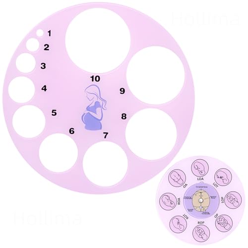 Image of Hollima Cervical Dilation Board for Midwife Doula Birth and Midwife Fetal Position Tool Cervical Dilation Chart and Acrylic Fetal Position Wheel for Student Midwife Doctor Doula Gift
