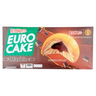 Euro Marble cake Chocolate (24g.x6pcs) 1 box.