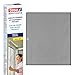 Produktbild tesa Insect Stop Clip On - Fliegengitter zum Einklicken in PVC-Fenster - zuschneidbarer Rahmen, Netz aus langlebigem Fiberglas, Selbstklebende Halte-Klips - 1,2 x 1,4 m - Anthrazit