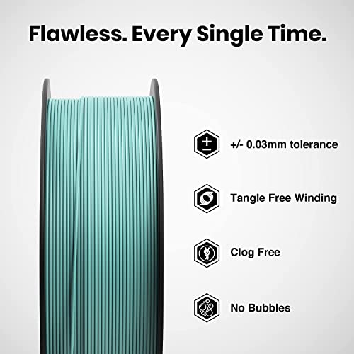 Image of PLA 3D Printer Filament 1.75mm, 1kg Spool (2.2 lbs) - UV /Heat /Weather Resistant, Strong Layer Bonding, Smooth Printing, Low Odor, Outdoor Functional Prototypes, FDM Compatible (Pacific Teal, 1 kg)